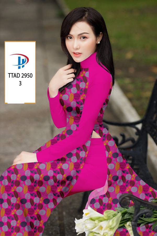 Vải Áo Dài Hình Lá AD TTAD2950 1